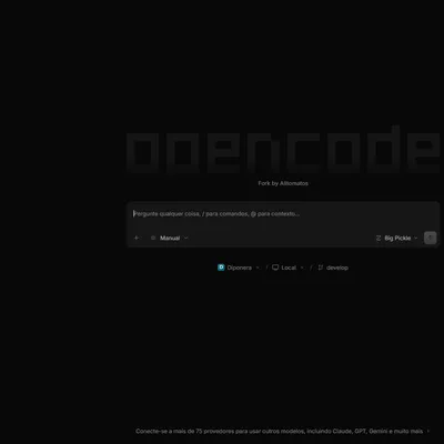 OpenCode by Alltomatos desktop app with the projects sidebar and a new session